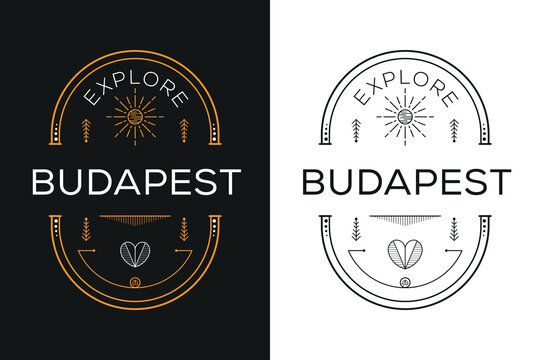 Explore Budapest City Design, Vector illustration.