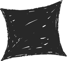 Naklejka premium Speech Bubble Grunge Square Scribble