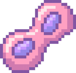 Fototapeta premium Bacteria Cell Dividing Pixel Art