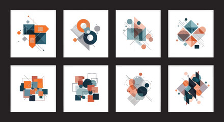 Fototapeta premium Abstract Geometric Shapes Art Set