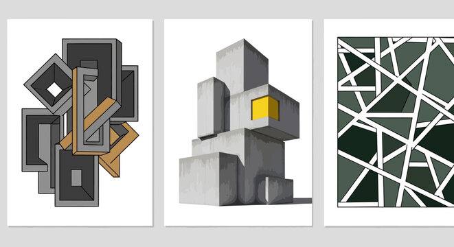 Abstract Geometric Shapes and Modern Architecture