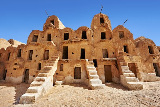 Ksar Ouled Soltane, fortified granary near Tataouine, northern Sahara, Tunisia