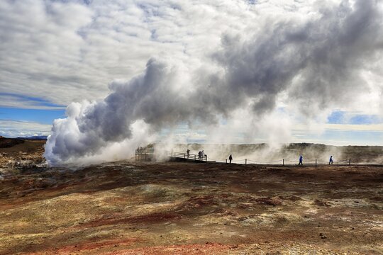 Volcano Gunnuhver, high temperature area, Grindav&iacute;k, peninsula Reykjanes, near Reykjavik, Iceland