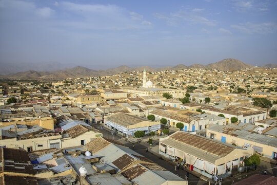 Overlooking the town of Keren in the highlands, Keren, Eritrea