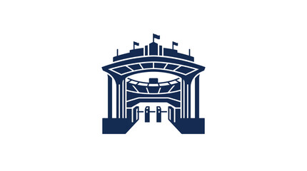 Minimalist Stadium Entrance Icon Vector Illustration © lolong