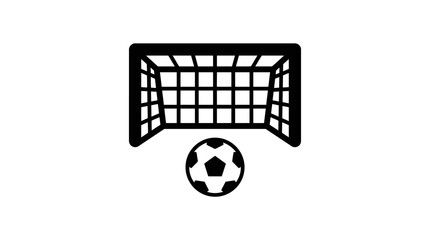Soccer Ball and Goal Net Icon © lolong
