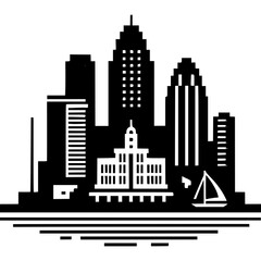 Obraz premium Tampa Skyline Vector Icon