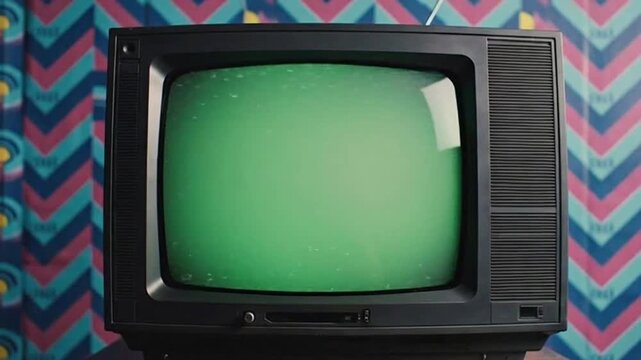 Retro Television Game Screen Green Screen Loop - Loopable