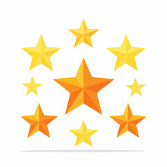 Fototapeta premium Collection of Yellow and Orange Stars