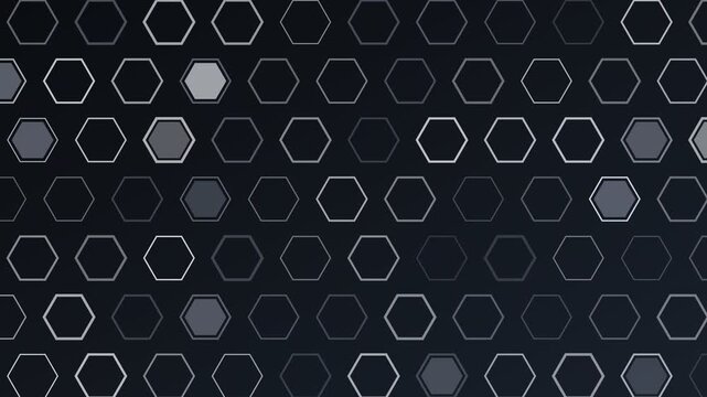 Abstract Dark Hexagon Pattern Geometric Background