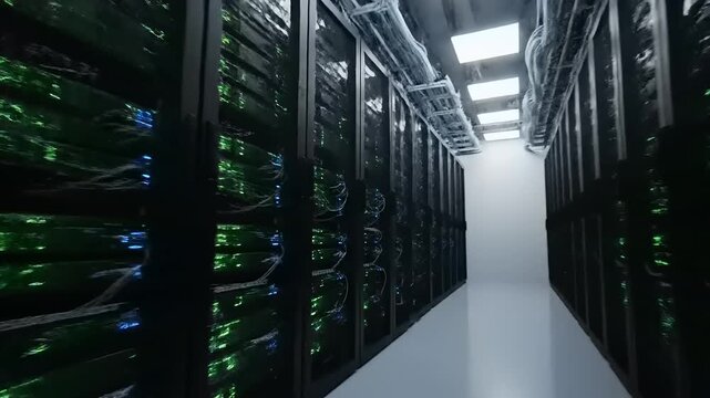 Server Room with Multiple Computer Racks 7.