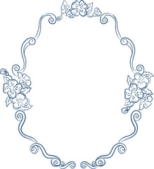 Frame Baroque Floral Wreath Versatiles Vitage © Mykola Syvak