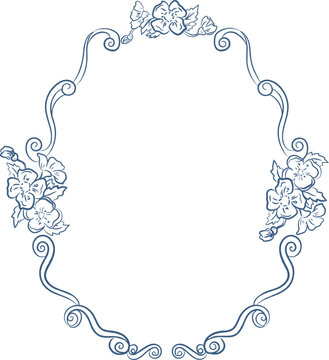 Frame Baroque Floral Wreath Versatiles Vitage