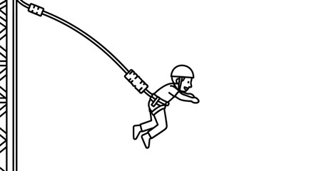 Bungee Jumping Line Art © Fatim