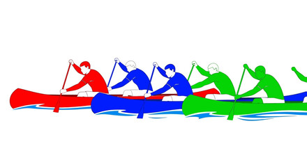 Canoe Race Team Rowing Competition Sport © Fatim