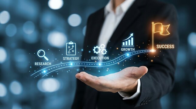 Visualisasi Strategi Bisnis Sukses dari Riset hingga Pertumbuhan dan Eksekusi yang Matang