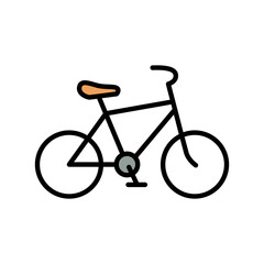 Fototapeta premium Bicycle icon vector illustration for cycling eco friendly transport and fitness lifestyle