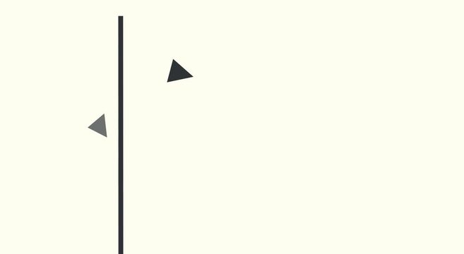 Minimalist abstract geometric motion with floating triangles and line animation