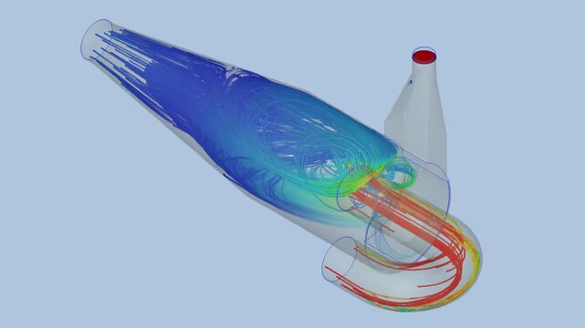 Cyclone airflow simulation - CFD simulation Computational fluid dynamics