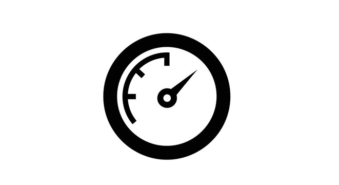 Speedometer gauge with needle indicator.