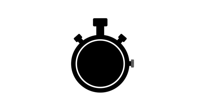 Stopwatch timer clock icon symbol 1.