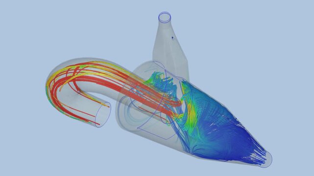 Cyclone airflow simulation - CFD simulation Computational fluid dynamics