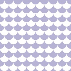 Soft lavender blue and white fish scale seamless pattern. Scallop geometric background for fabric, wallpaper, wrapping paper, and vector textile design. © MDC