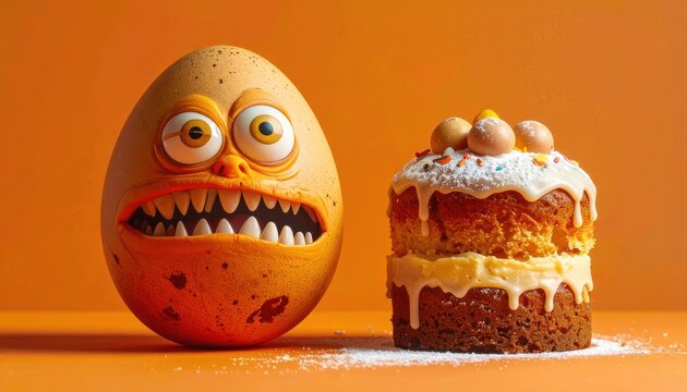 A whimsical encounter of sugary delight and unsettling charm.