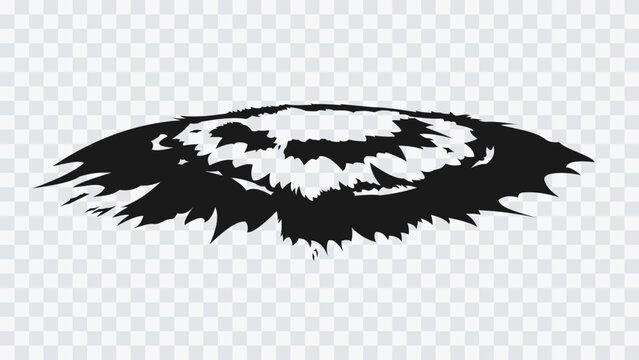 Dynamic manga impact element for action scenes, power attacks, explosions, and comic visual effects.