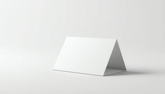 Table tent card. Blank white 3d render illustration 
