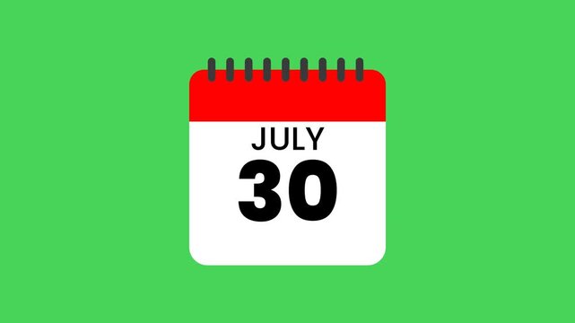 Animated Calendar Marks July 30: World Day Against Trafficking in Persons Event