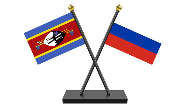 Flag of Russian Federation aka Russia and Eswatini