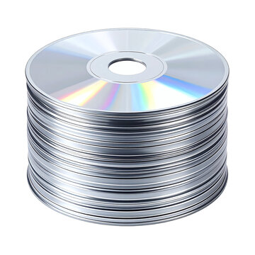A tall, neat stack of shiny blank compact discs or digital versatile discs ready for data storage, software installation, or multimedia playback, offering a clean, professional look&nbsp;