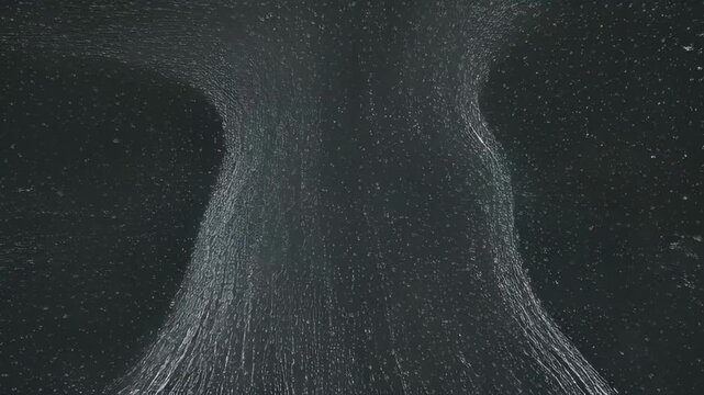 Abstract line music technology virus hack data flow network stream digital particle dark background with dark speckled line pattern, abstract texture, black background, and music technology virus