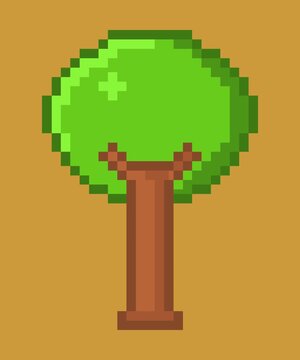 pixel tree