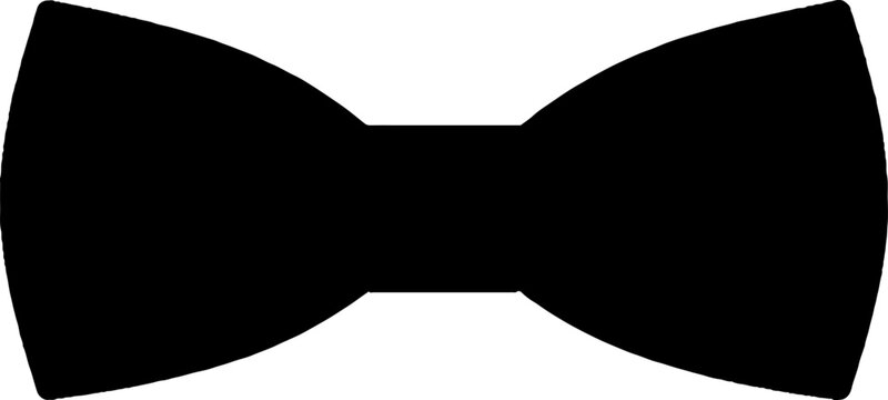 Formal black bowtie silhouette icon