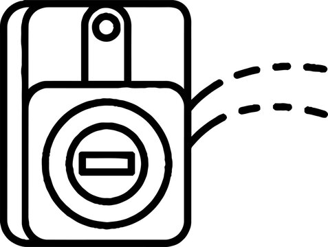 Electronic scanner or security camera sensor icon