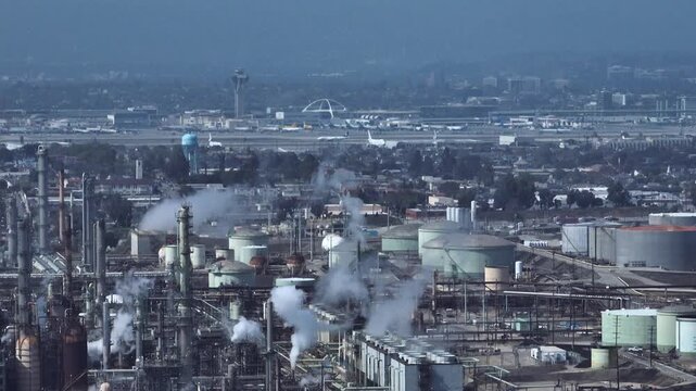 Chevron Products Company El Segundo Refinery Drone Aerial Footage