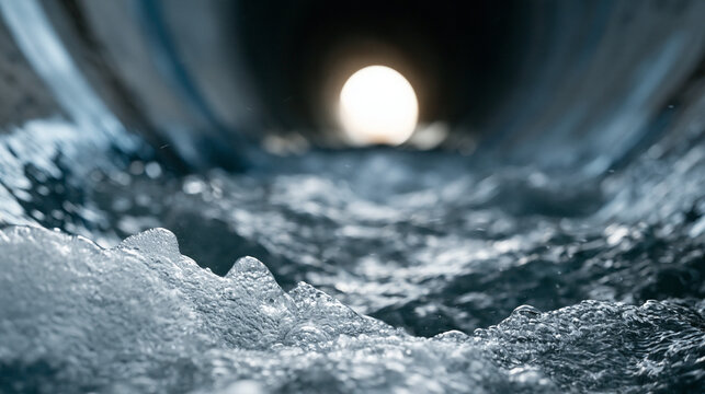 Water flowing through a pipe