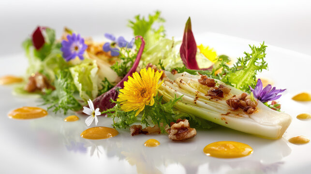 grilled endive with walnut vinaigrette