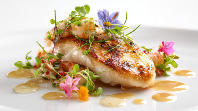 pan-seared john dory with brown shrimp