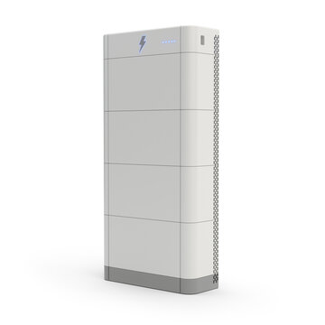 Modern home battery storage system isolated on white background &ndash; 3D render