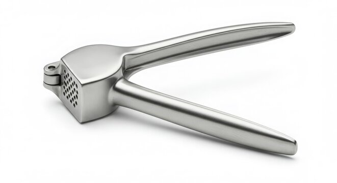Close Up Metal Nutcracker With Stainless Steel Handles.