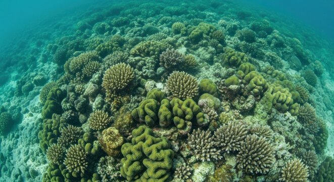 Vibrant Coral Reef Ecosystem Underwater Marine Life.