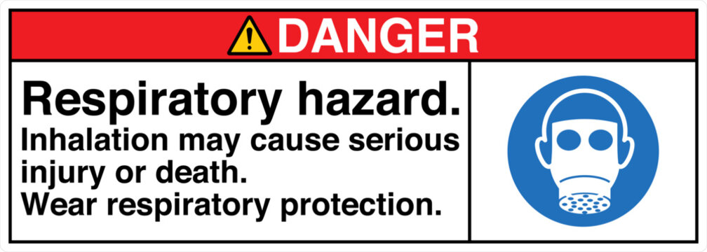 Safety Sign Danger Respirator...