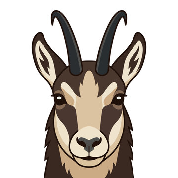 Stylized Chamois Portrait