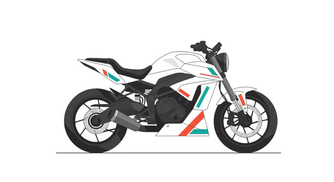 Modern Sport Motorcycle Illustration