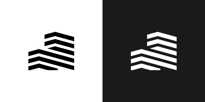 A creative Building icon vector set. apartment skyscraper symbol. architecture logo design vector symbol idea