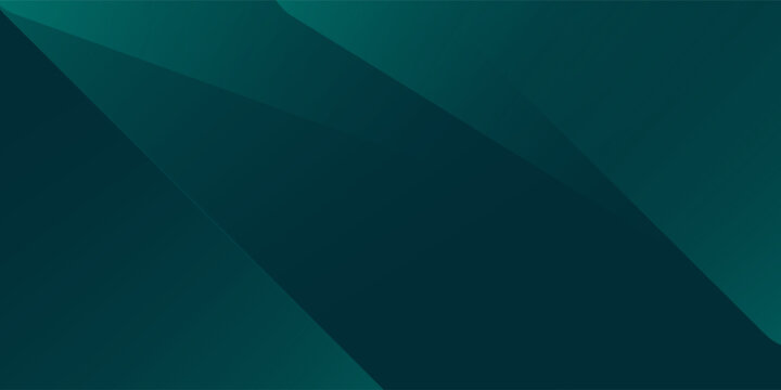 Modern dark green abstract banner background. Abstract green light line cross shadow on black blank space design modern futuristic.