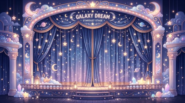 星空幕開き銀河ステージアニメーション